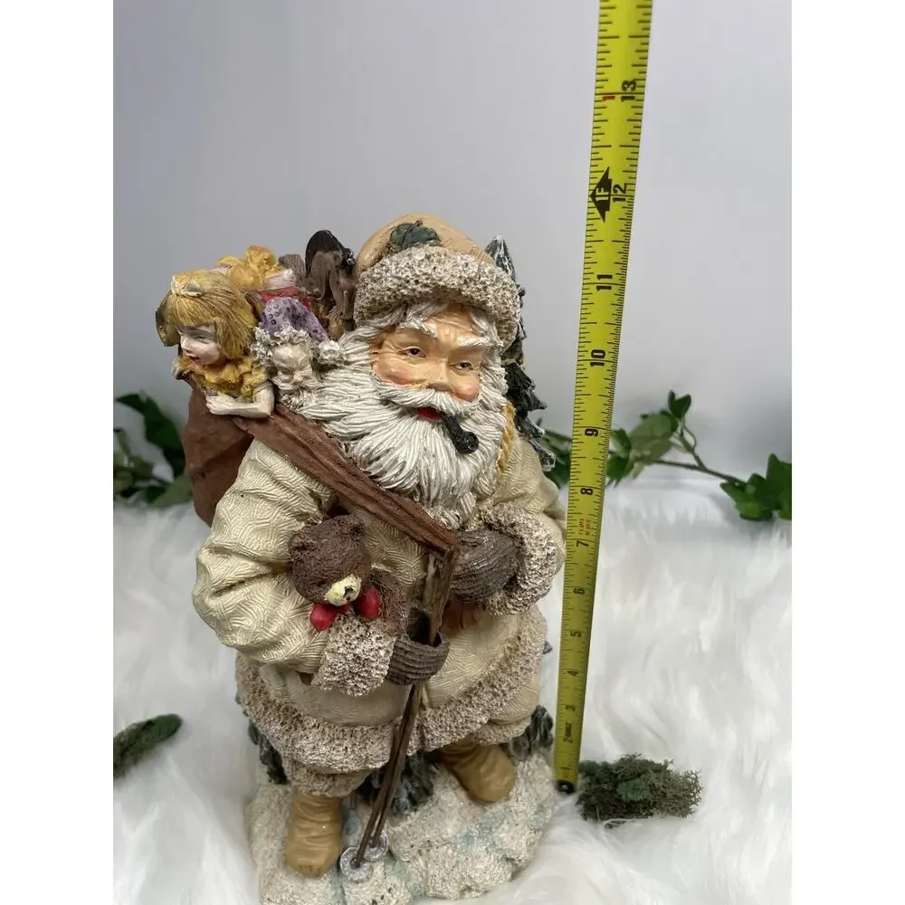 Vintage Old World Santa Resin Figure 11.5” Tall x 6” Wide